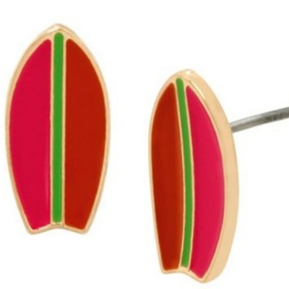 Betsey Johnson Surfboard Earrings, NWT